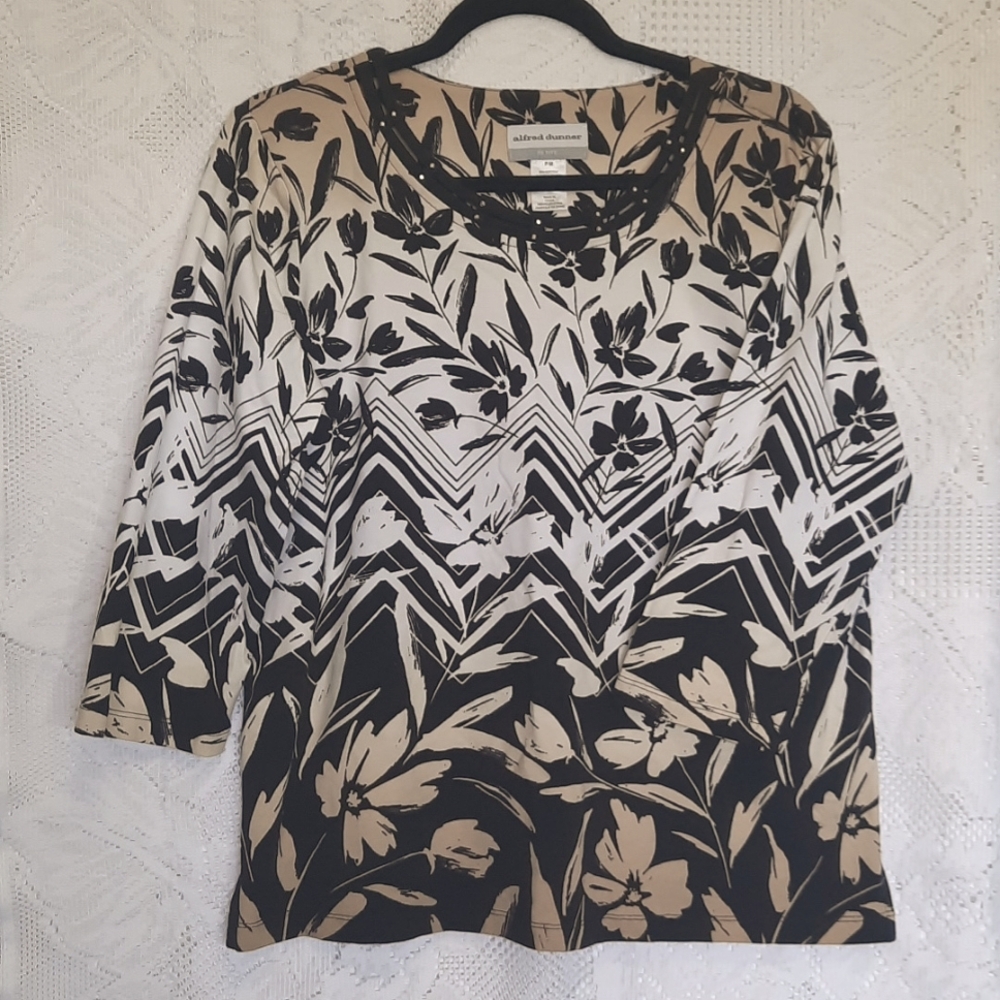 Ladies Knit Dressy Top Petite M Pullover Alfred Dunner